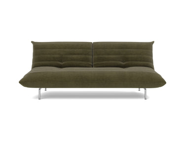 Mikunjo sovesofa i 316 Cordufine Pine Green, set forfra