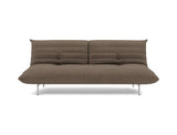 Mikunjo sovesofa i 411 Esina Cedar Brown, set forfra