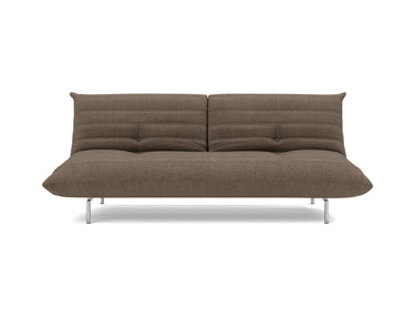 Mikunjo sovesofa i 411 Esina Cedar Brown, set forfra