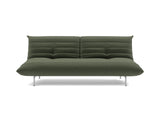 Mikunjo sovesofa i 413 Esina Olive Green, set forfra