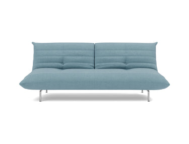 Mikunjo sovesofa i 525 Mixed Dance Light Blue, set forfra