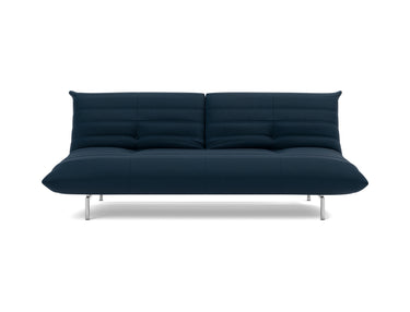 Mikunjo sovesofa i 528 Mixed Dance Blue, set forfra