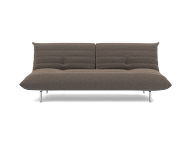 Mikunjo sovesofa i 530 Bouclé Taupe, set forfra