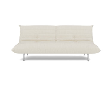 Mikunjo sovesofa i 531 Bouclé Off White, set forfra