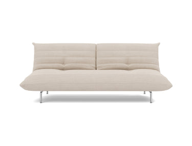 Mikunjo sovesofa i 612 Blida Sand Grey, set forfra