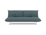 Mikunjo sovesofa i 851 Mahoga Dark Blue, set forfra