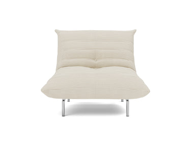 Mikunjo stol i 594 Corduroy Ivory, set forfra