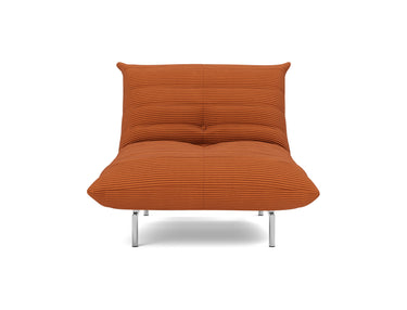 Mikunjo stol i 595 Corduroy Burnt Orange, set forfra