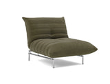 Mikunjo stol i 316 Cordufine Pine Green, set skråt forfra