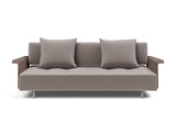 Long Horn D.E.L. sovesofa med armlæn i 418 Esina Truffle, set forfra