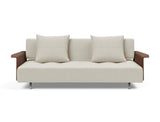 Long Horn D.E.L. sovesofa med armlæn i 527 Mixed Dance Natural, set forfra