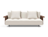 Long Horn D.E.L. sovesofa med armlæn i 531 Bouclé Off White, set forfra