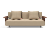 Long Horn D.E.L. sovesofa med armlæn i 587 Phobos Mocha, set forfra