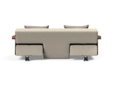 Long Horn D.E.L. sovesofa med armlæn i 539 Bouclé Beige, set bagfra