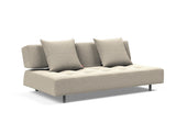Long Horn D.E.L sovesofa i 539 Bouclé Beige, set skråt forfra