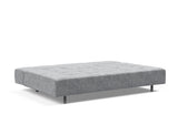 Long Horn D.E.L sovesofa i 565 Twist Granite, slået ud til seng
