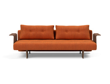 Recast Dark Styletto sovesofa med armlæn i 412 Esina Rust Orange, set forfra