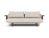 Recast Dark Styletto sovesofa med armlæn i 470 Yuveno Natural, set forfra