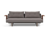 Recast Dark Styletto sovesofa med armlæn i 521 Mixed Dance Grey, set forfra