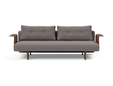 Recast Dark Styletto sovesofa med armlæn i 521 Mixed Dance Grey, set forfra