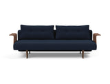 Recast Dark Styletto sovesofa med armlæn i 528 Mixed Dance Blue, set forfra