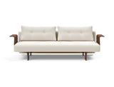 Recast Dark Styletto sovesofa med armlæn i 531 Bouclé Off White, set forfra
