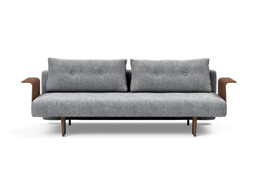 Recast Dark Styletto sovesofa med armlæn i 565 Twist Granite, set forfra