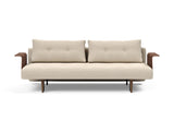 Recast Dark Styletto sovesofa med armlæn i 586 Phobos Latte, set forfra