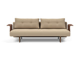 Recast Dark Styletto sovesofa med armlæn i 587 Phobos Mocha, set forfra