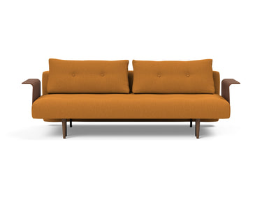 Recast Dark Styletto sovesofa med armlæn i 893 Mozart Masala, set forfra