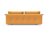 Recast Dark Styletto sovesofa med armlæn i 536 Bouclé Ochre, set bagfra