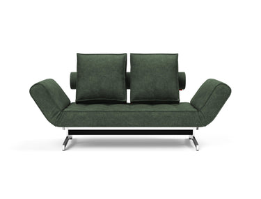 Ghia Chrome daybed i 281 Avella Pine Green, set forfra