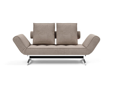 Ghia Chrome daybed i 318 Cordufine Beige, set forfra