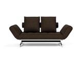 Ghia Chrome daybed i 358 Taura Chocco, set forfra
