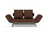 Ghia Chrome daybed i 359 Taura Cappuccino, set forfra