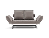 Ghia Chrome daybed i 418 Esina Truffle, set forfra
