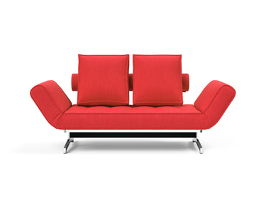 Ghia Chrome daybed i 511 Elegance Red, set forfra