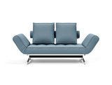 Ghia Chrome daybed i 525 Mixed Dance Light Blue, set forfra