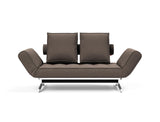 Ghia Chrome daybed i 530 Bouclé Taupe, set forfra