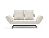 Ghia Chrome daybed i 531 Bouclé Off White, set forfra