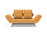 Ghia Chrome daybed i 536 Bouclé Ochre, set forfra