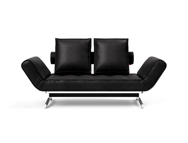 Ghia Chrome daybed i 550 Faunal Black, set forfra