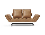 Ghia Chrome daybed i 551 Faunal Brown, set forfra