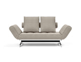 Ghia Chrome daybed i 579 Kenya Gravel, set forfra