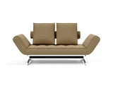 Ghia Chrome daybed i 860 Yogia Olive Brown, set forfra