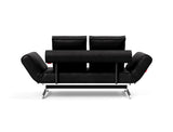 Ghia Chrome daybed i 550 Faunal Black, set bagfra