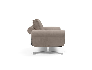 Ghia Chrome daybed i 318 Cordufine Beige, set fra siden