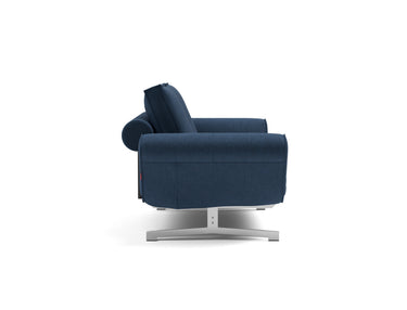 Ghia Chrome daybed i 414 Esina Indigo Blue, set fra siden