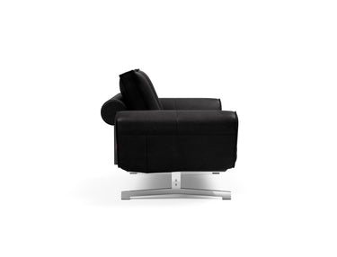 Ghia Chrome daybed i 550 Faunal Black, set fra siden