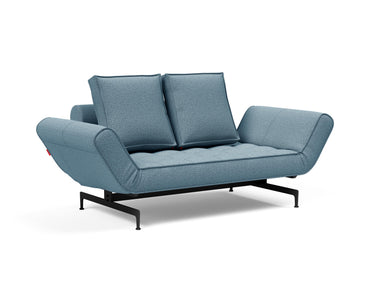 Ghia Laser daybed i 525 Mixed Dance Light Blue, set skråt forfra